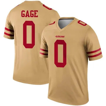 Men's Nike San Francisco 49ers Russell Gage Gold Inverted Jersey - Legend