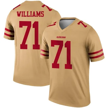 Men's San Francisco 49ers Trent Williams Gold Inverted Jersey - Legend