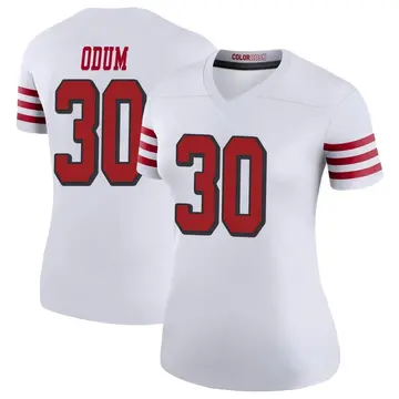 Men's Nike George Odum Scarlet San Francisco 49ers Game Player Jersey