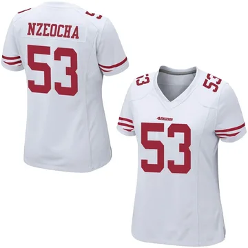 San Francisco 49ers Nike Secondary Alternate Jersey - White - Mark Nzeocha  - Mens