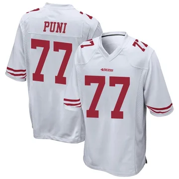 Youth Nike San Francisco 49ers Dominick Puni White Jersey - Game