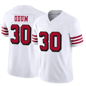 Men's Nike George Odum Scarlet San Francisco 49ers Game Player Jersey