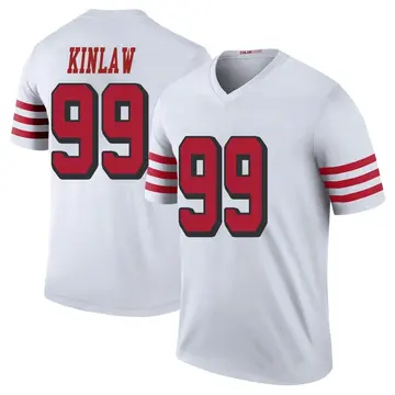 The Jersey Source Autographs Javon Kinlaw Autographed White Color Rush Pro Style Jersey - Beckett W Auth *R9