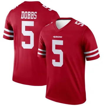 Youth Nike San Francisco 49ers Joshua Dobbs Scarlet Jersey - Legend