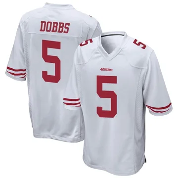 Youth Nike San Francisco 49ers Joshua Dobbs White Jersey - Game