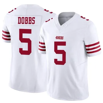 Youth Nike San Francisco 49ers Joshua Dobbs White Vapor F.U.S.E. Jersey - Limited