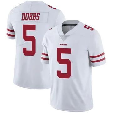 Youth Nike San Francisco 49ers Joshua Dobbs White Vapor Untouchable Jersey - Limited