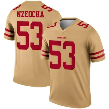 San Francisco 49ers Nike Secondary Alternate Jersey - White - Mark Nzeocha  - Mens