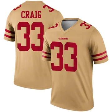 Jerseyrama Unsigned Roger Craig Jersey #33 San Francisco Custom Stitched White New Football No Brands/Logos Sizes S-3XLs, Size: Large