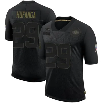 #29 Hufanga Hella Fitted Custom Stitched Throwback Home Jersey