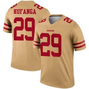 #29 Hufanga Hella Fitted Custom Stitched Throwback Home Jersey