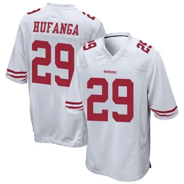 #29 Hufanga Hella Fitted Custom Stitched Throwback Home Jersey