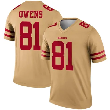 Men's Nike Terrell Owens Scarlet San Francisco 49ers Game Retired Player  Jersey